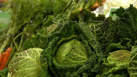 close-up of vegetables in organic section