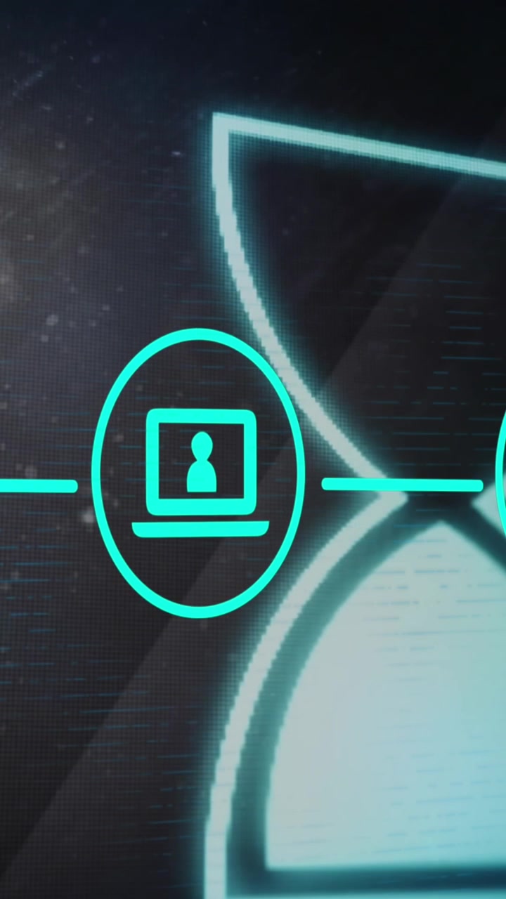 Animation of data processing over hourglass