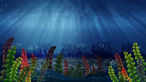 colorful coral growth in a dynamic underwater scene