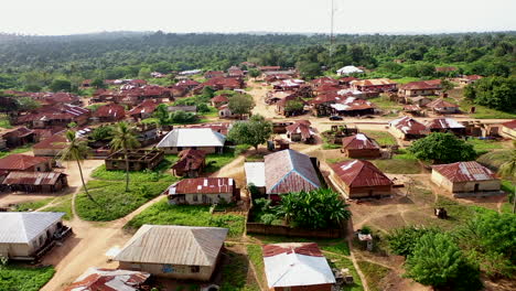 a shot of a small community in the western part of nigeria