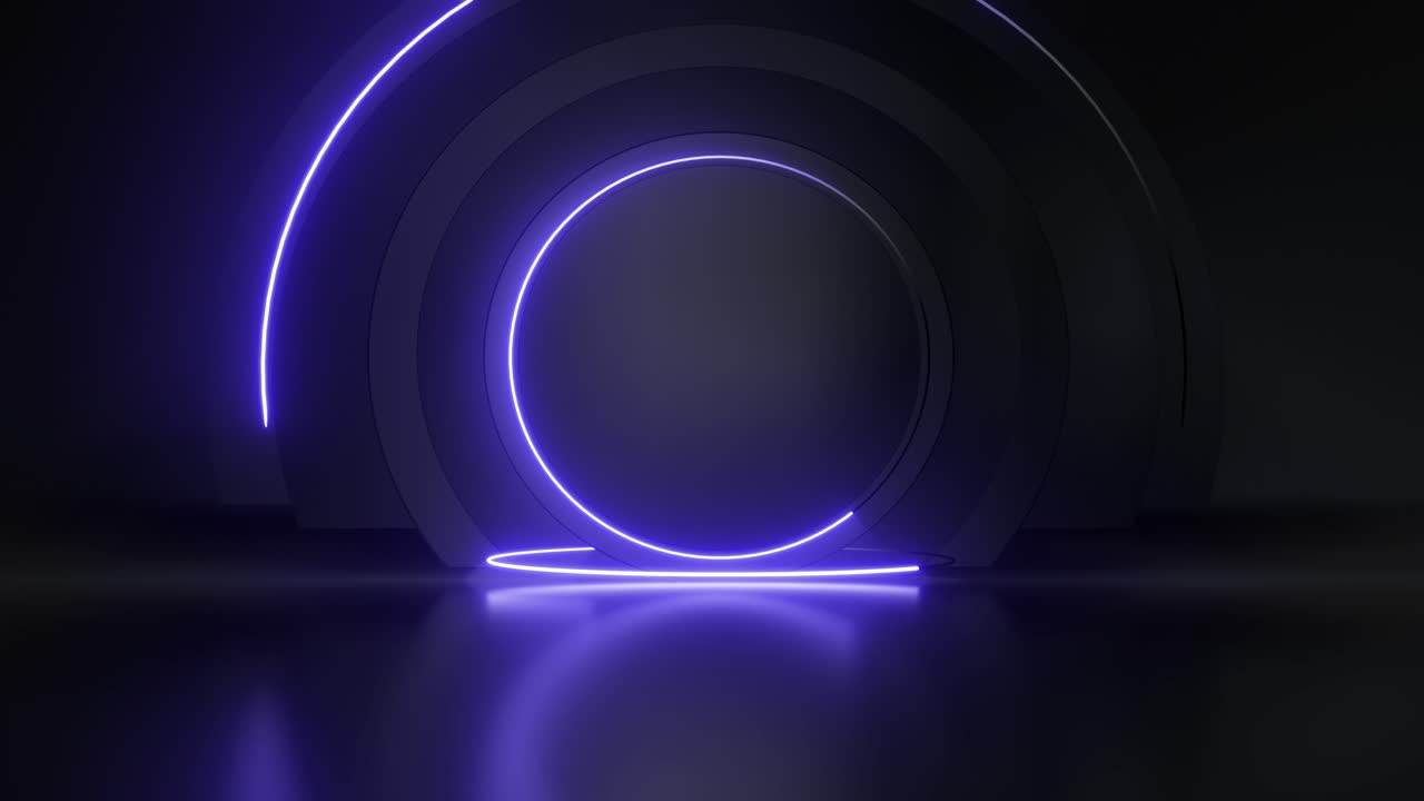Neon Circle Stage Background