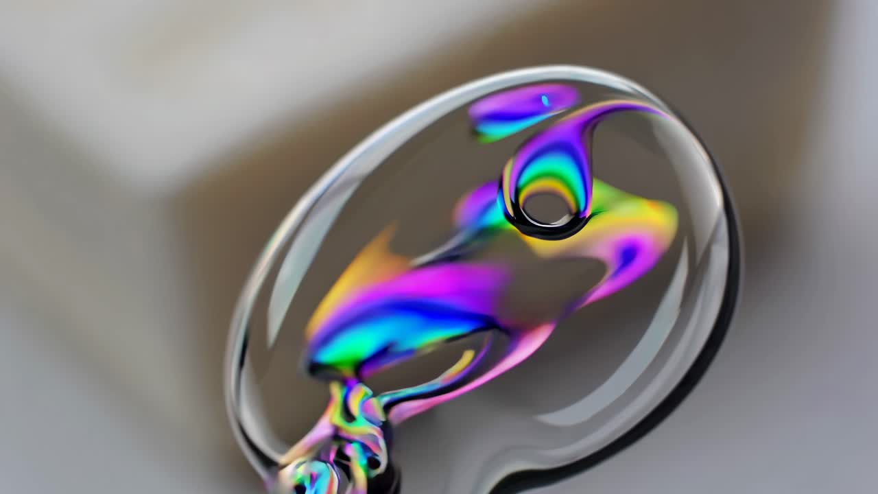 burbuja de jabón de colores