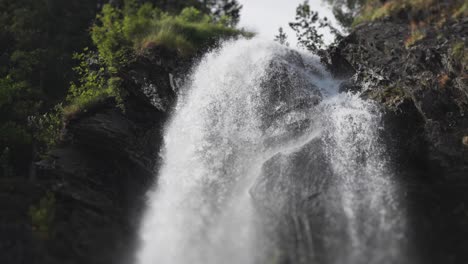 Steindalsfossen-waterfall-is-seen-from-below