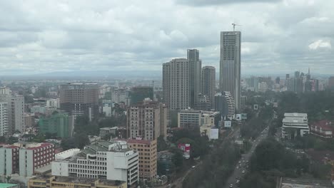 kenya tallest building and traffic in westland area, avic's westlands 47-storey towers nairobi-kenya, east africa