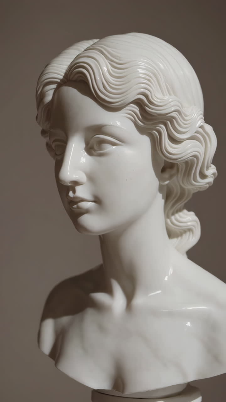 White Marble Bust of a Woman