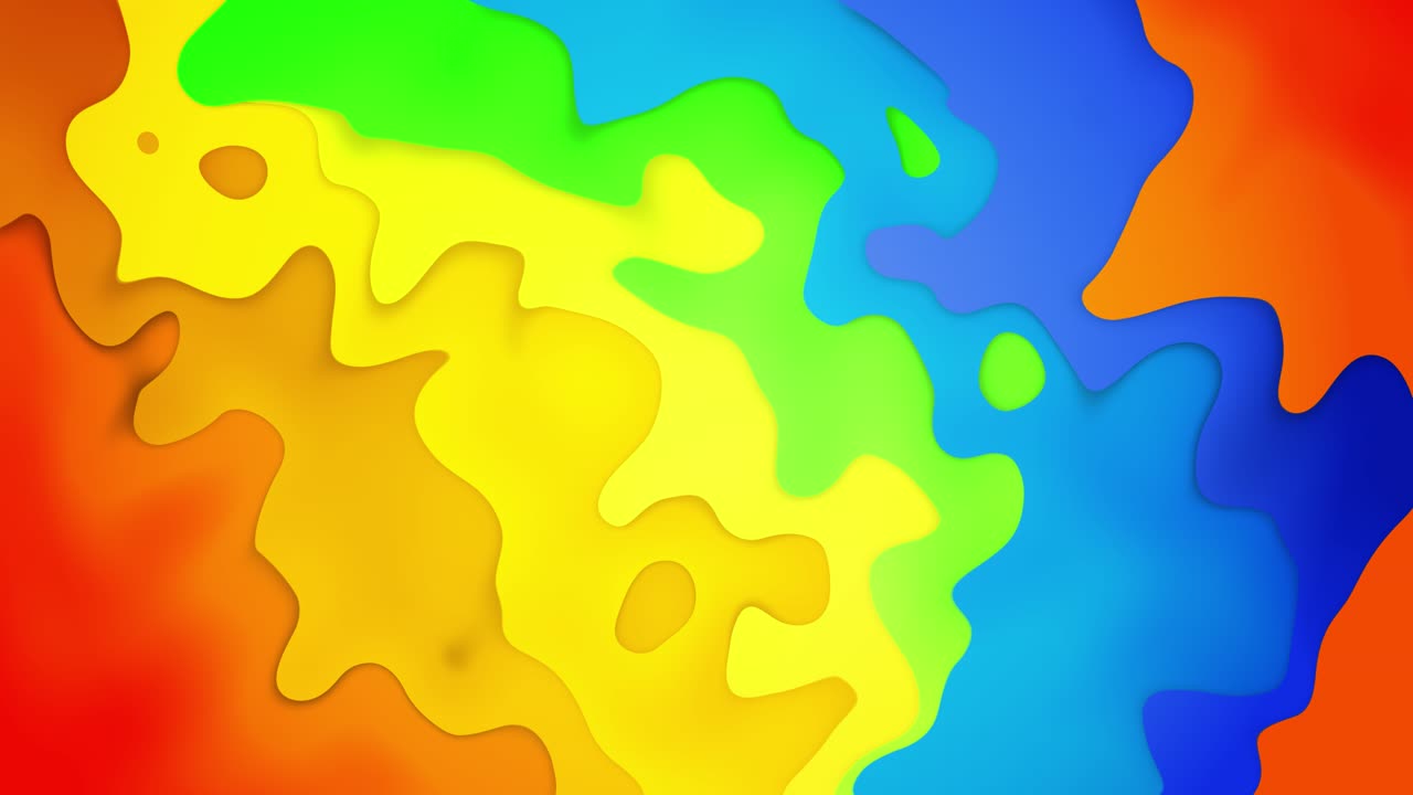 Abstract multi colored wavy iridescent geometric motion surface vivid holographic waves motion