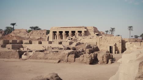 exterior of the ancient egyptian temple of dendera, egypt