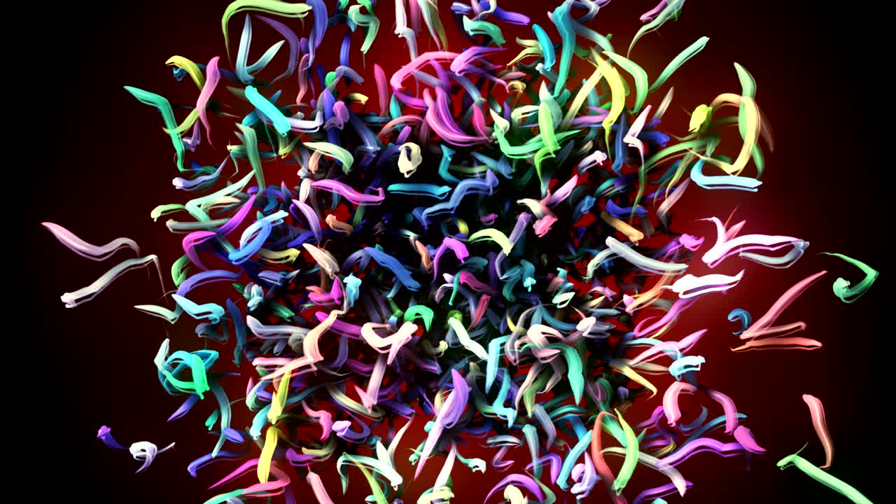Abstract CGI motion graphics with colored lines