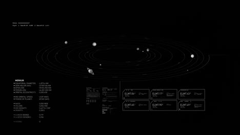 solar system shematic hud animation