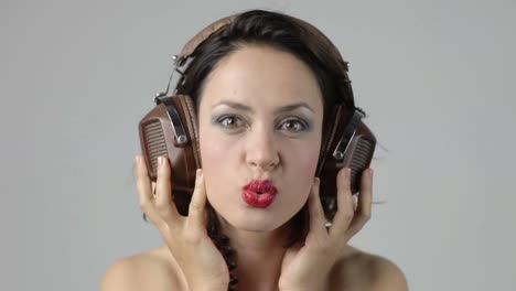 young woman headphones 09