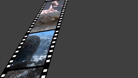 tira de película con videos