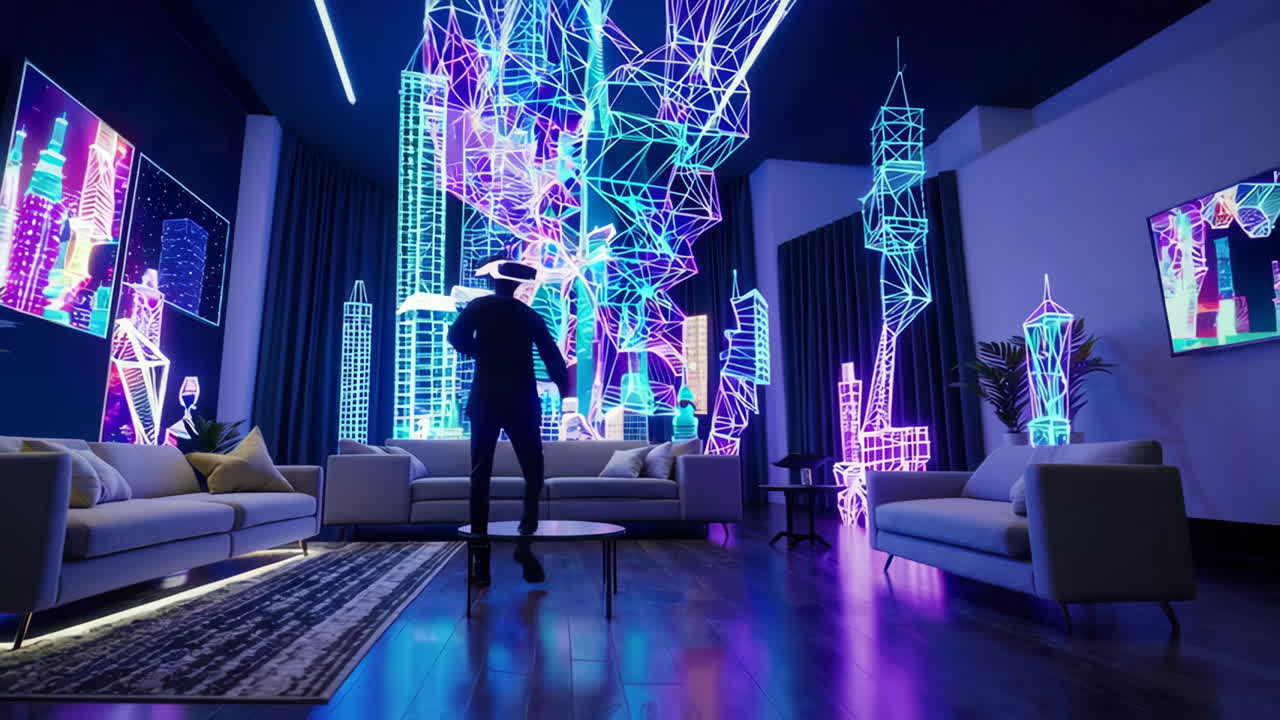Immersive VR Experience in a Modern Living Room