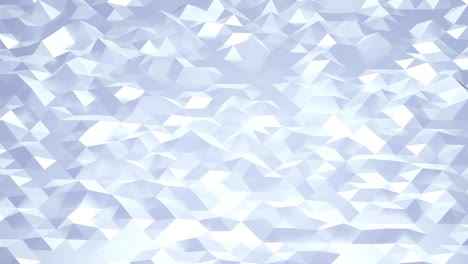 stylish white creative abstract low poly background in 4k. abstract waves move on glossy surface in loop. smooth soft seamless animation. simple minimalistic geometric bg.