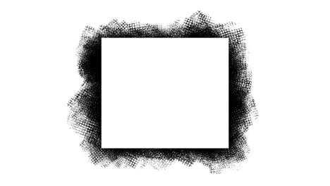 grungy square frame stop motion animation on a white background, with copy space.