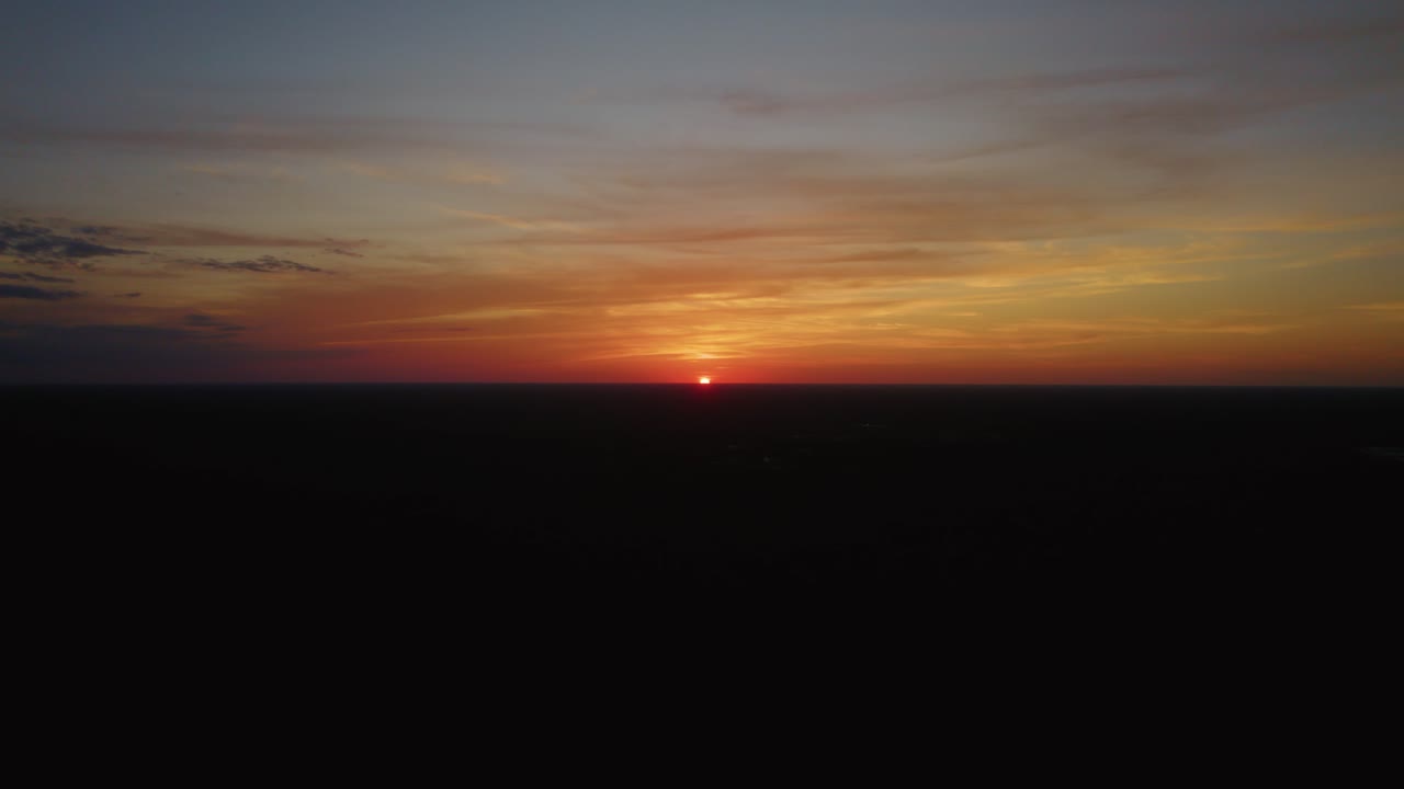 Solnedgang over Mexico på en varm sommeraften