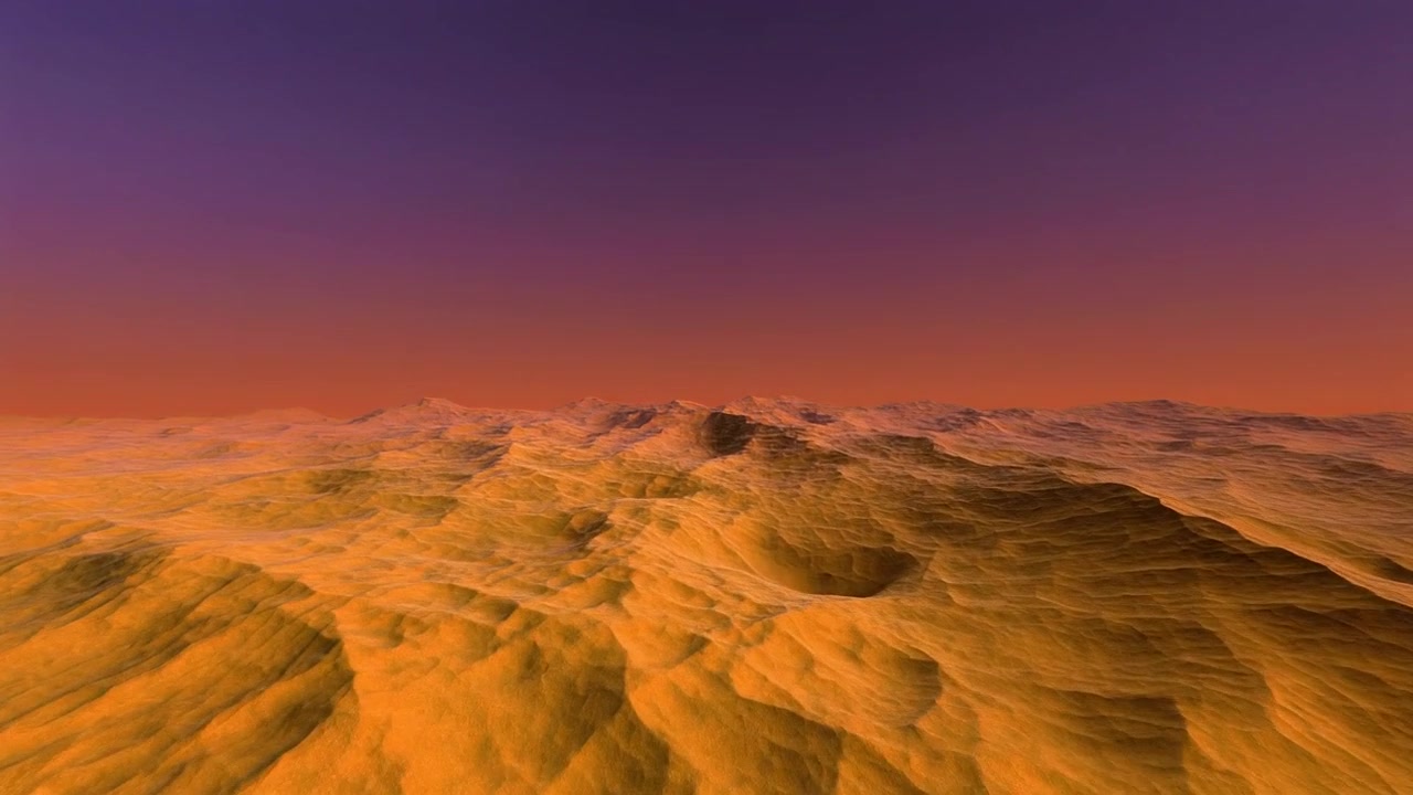 Vista Aerea di un Paesaggio Desertico Arido su Marte