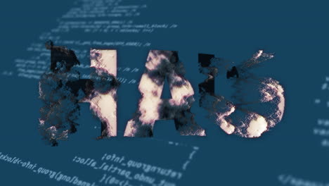 animation of uah text over data processing