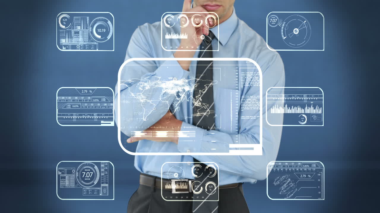 사업가 터치 스크린