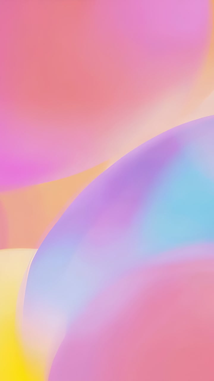 Vertical video: Starting animation pink-purple blobs moving on tan showing teal wedge for wallpaper