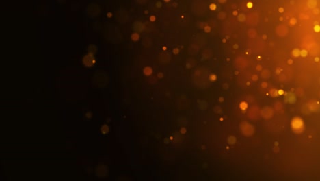 las partículas amarillas abstractas de fondo en bucle. vídeo animado en bucle sin costuras de 4k