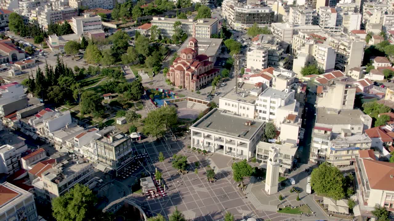 Aerial View of a City in Greece