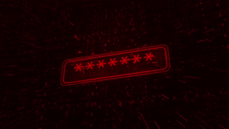 animated red danger warning sign glitching against digital background cyber alert effect for