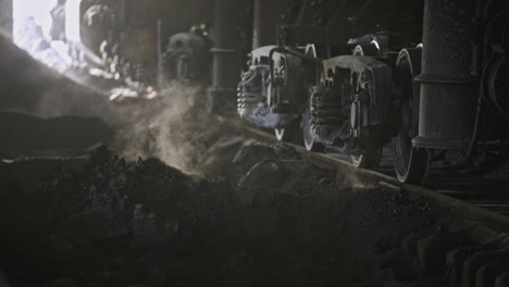 coal train loading in a depot