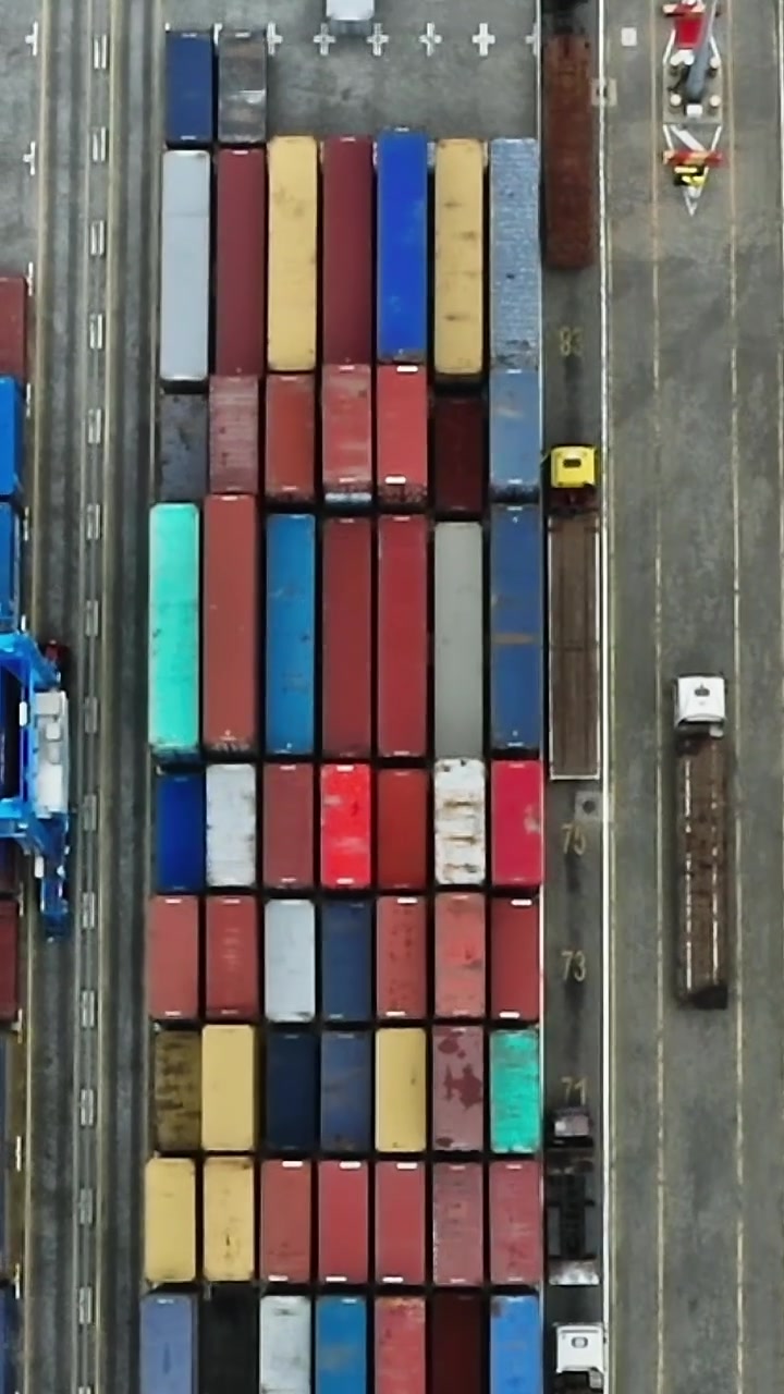 Cargo containers are organized in Accra Ghana at the shipping yard
