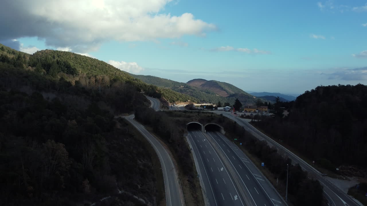 Highway winding through the mountains