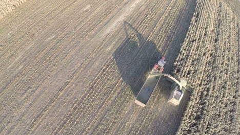 Flying-over-gathering-crops-on-farmland