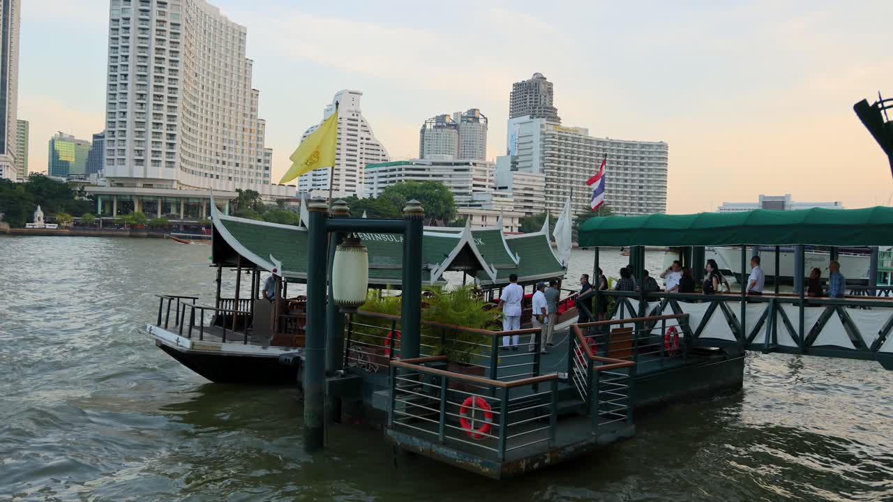Time-lapse of a ferry docking at a pier