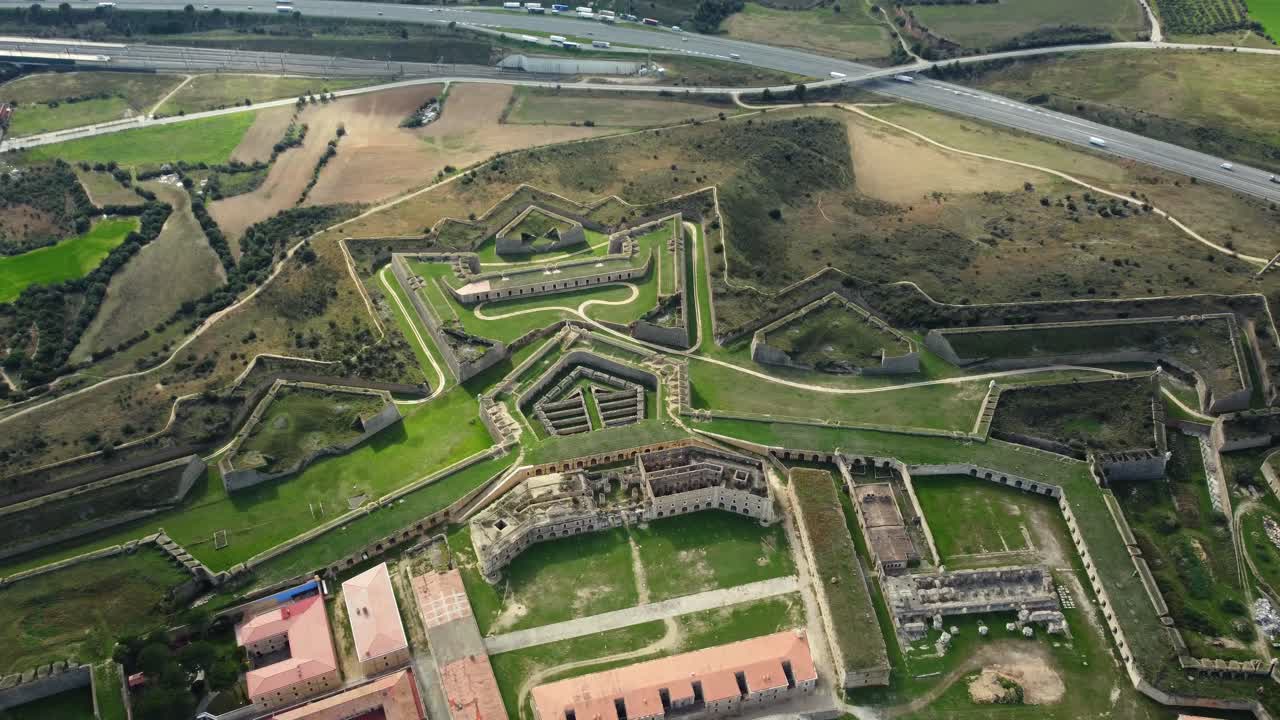 Aerial View of a Star-Shaped Fortress
