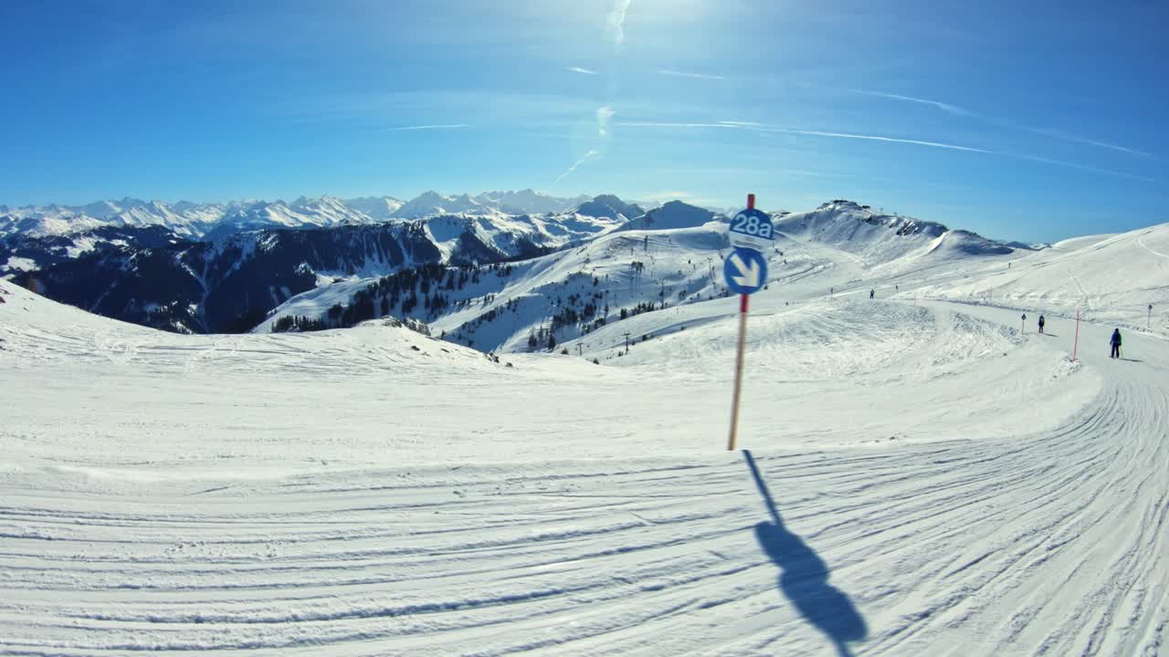 Panoramic view of a fantastic ski run.