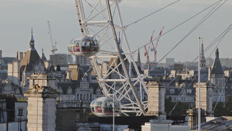 london eye and skyline, london, england