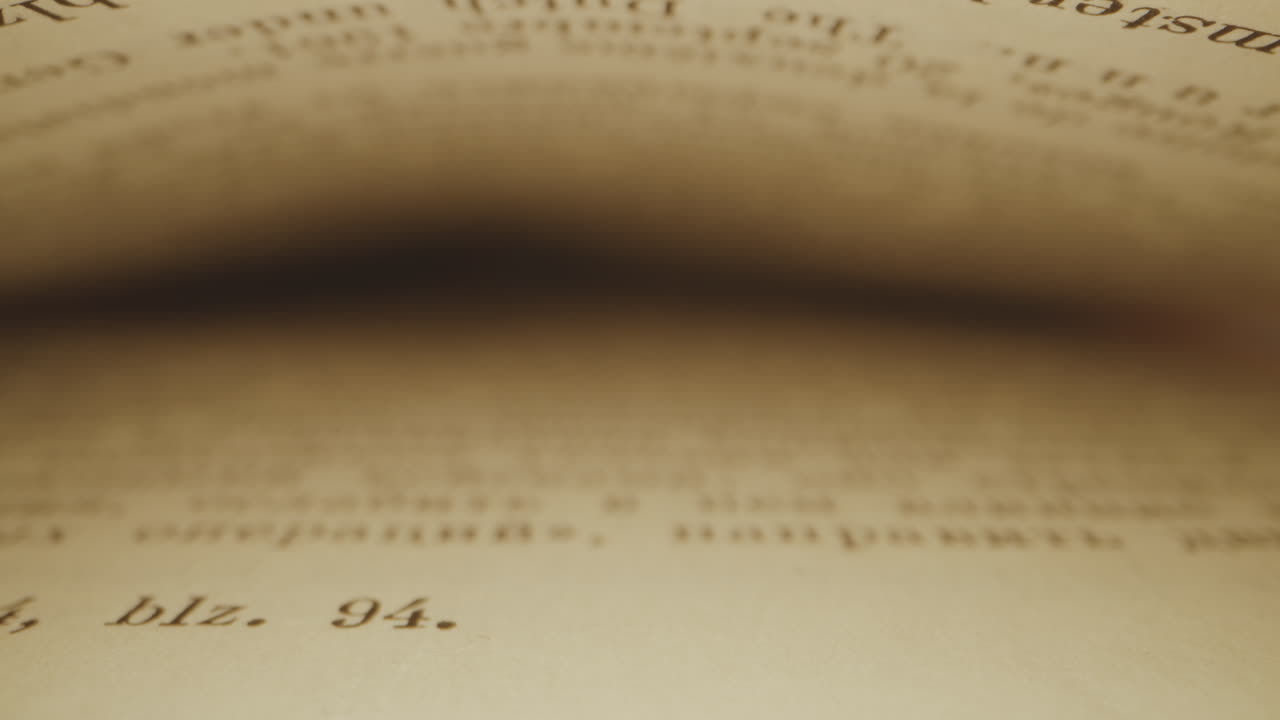 Close-up of Open Book Pages