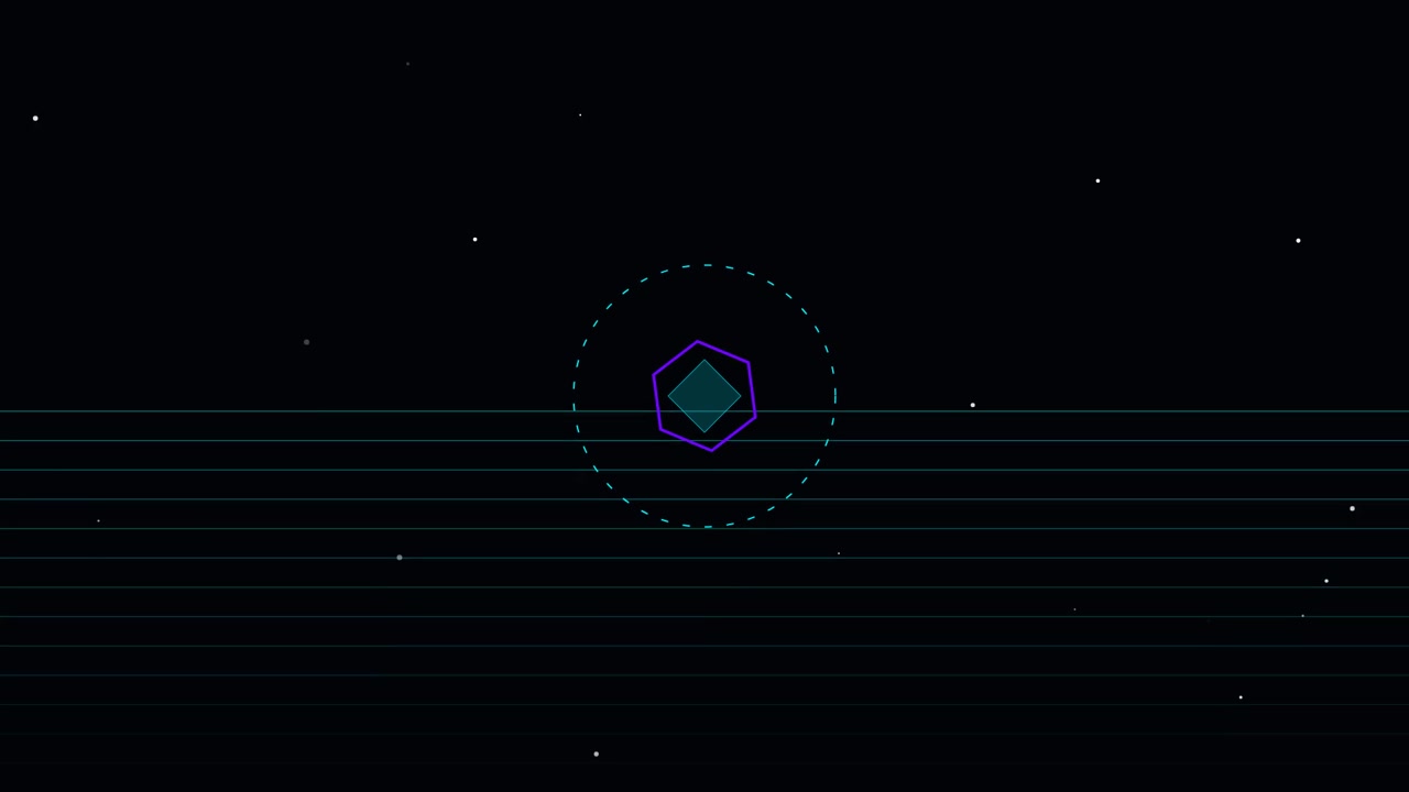 Abstract Geometric Hexagon Animation on Dark Background