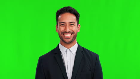 Business-man,-smile-or-laughing-on-green-screen