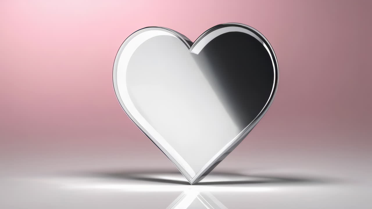 Elegant Silver Heart Design