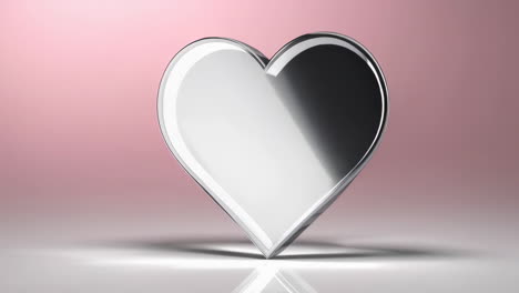 elegant silver heart design