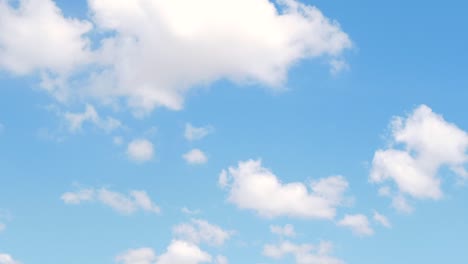 white clouds on a sunny clear day, timelapse