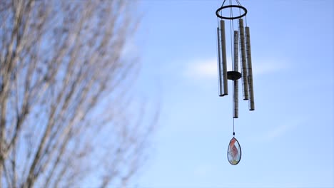 wind chimes blowing gently in the wind