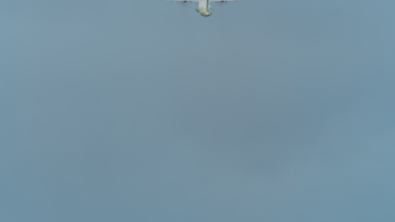 Propeller plane gaining altitude