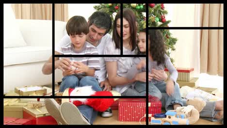 Animation-presenting-two-families-celebrating-Christmas