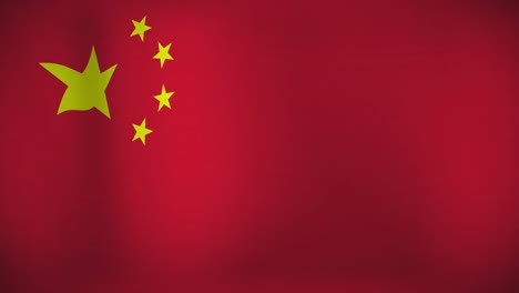 animación de la bandera de china ondeando