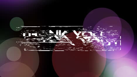 animación de la palabra gracias en la pantalla de un videojuego de computadora