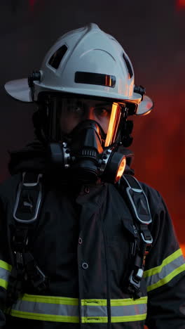firefighter in action