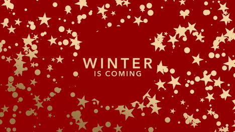 Winter-Is-Coming-with-flying-gold-stars-and-snowflakes-on-red-gradient