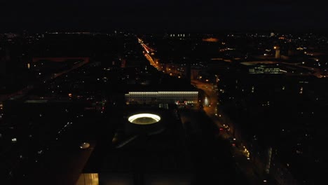 munich city by night from above with a drone dji mavic air at 4k 30fps