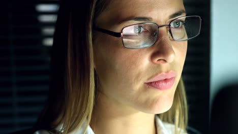 businesswoman working in office