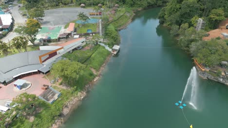 beautiful areal view of bau lake kuching,sarawak